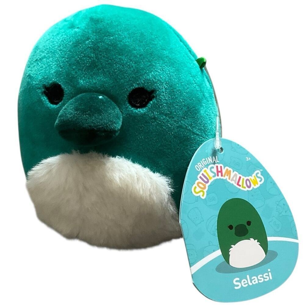 Squishmallows Selassi Teal and White Plush Toy NWT